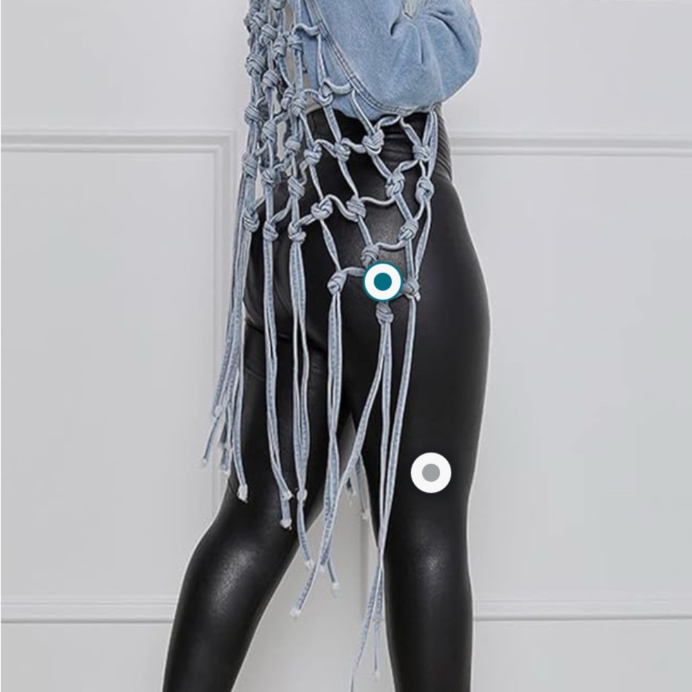 Stylish Blue Jean Jacket with Fringe Detail